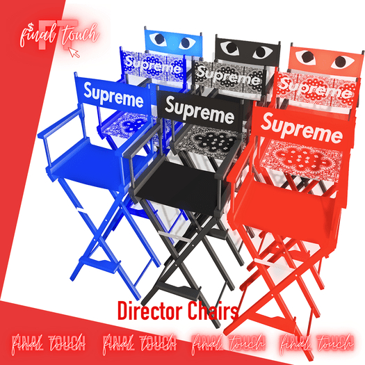 Second Life Marketplace FT \\ Supreme Director Chair Black